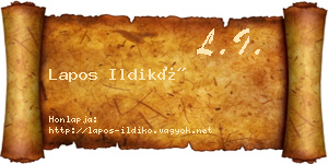 Lapos Ildikó névjegykártya