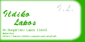 ildiko lapos business card